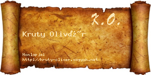 Kruty Olivér névjegykártya